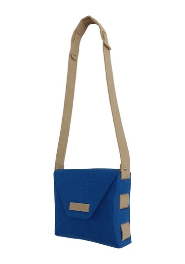Kız Çocuk Omuz Çantası Keçe Sağlıklı Dikişsiz Etkinlik Günlük Çanta Mavi-kahve Mavi