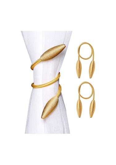 Altın 2'li Perde Askıları Perde Bağları Ev Dekoratif Pencere Perde Bağları Bükümlü Perde Askıları Rastgele Modelleme Perde Askıları Diğer