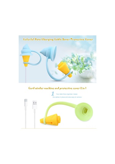 Xiyyadms Kahverengi Silikon Kablolu Koruyucu: Usb Kabloları İçin Dayanıklı Tutucu Ve Sarıcı, Telefon Kablolarını Kırılmadan Korur