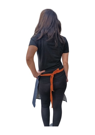 Anneler Günü Kim İlkbahar Çiçekleri Nakışlı Keten, Chef Mutfak Önlüğü Çok Renkli