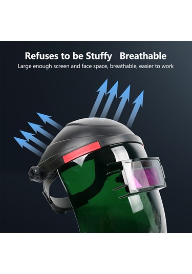 Symbee Otomatik Koyu Kaydırmalı Kaynak Maskesi - Tam Yüz Korumalı, Ayarlanabilir Ekranlı, Pc Malzeme, İç/önarıcı Koruması