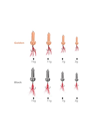 Springsun Parlak Tüylü Üçlü Kancalı Kaşık Yem - Balık Avı İçin Dayanıklı Ve Çekici 3g/7g/11g/15g