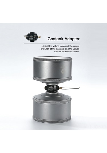 Youmex Kamp Ve Piknik İçin Dağ Gaz Tankı Adaptörü - Gaz Transferi Ve Basınç Serbest Bırakma Valfi, Preventif Sizinti Önleyici, Katlanabilir Tasarım Siyah