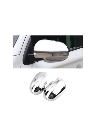 Pazly 2013-2019 Mitsubishi Outlander Abs Krom Ayna Kapakları - Yapışkanlı Gümüş