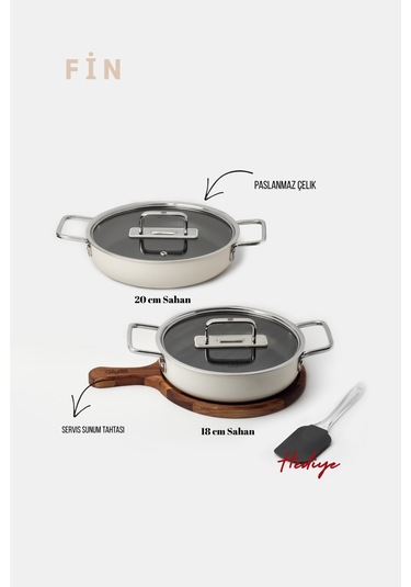 Fin 6 Parça Sahan Set Beyaz