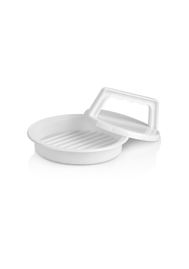 Hamburger ve Köfte Kalıbı Köfte Presi Şekillendirici Burger Press Pratik Köfte Yapma Aparatı Beyaz