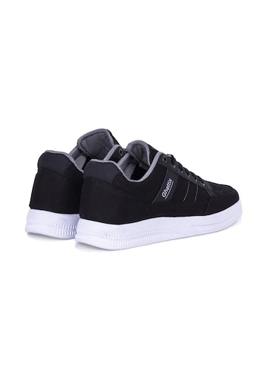 Ghattix Erkek Keten Sneaker Yazlık Mevsimlik Ayakkabı Siyah