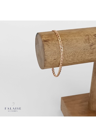Ezme Zincir Sade Bileklik 19cm Altın
