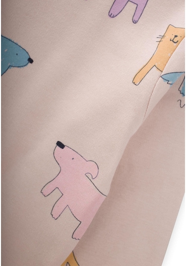 Cigit Desenli Mevsimlik Pijama Takım 1-7 Yaş Sand Bej