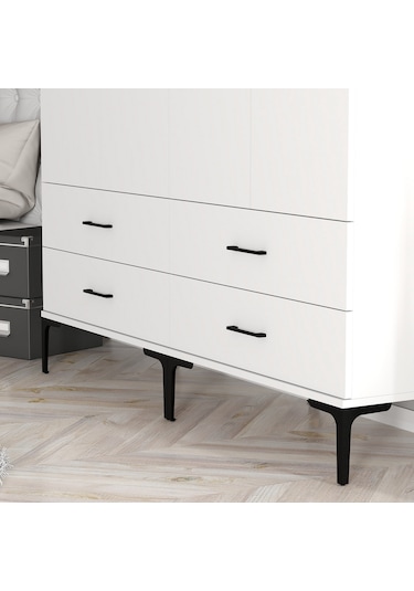 Variant Kumsal 4 Kapılı Tt Gardrop - Beyaz / Beyaz