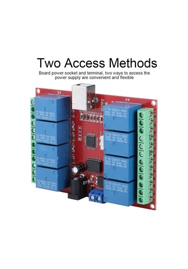 Ximistore9 12v 8 Yollu Bilgisayar Usb Kontrollü Röle Modülü - Sabit Bağlantı, Çift Güç Girişi, Wın7/xp Desteği