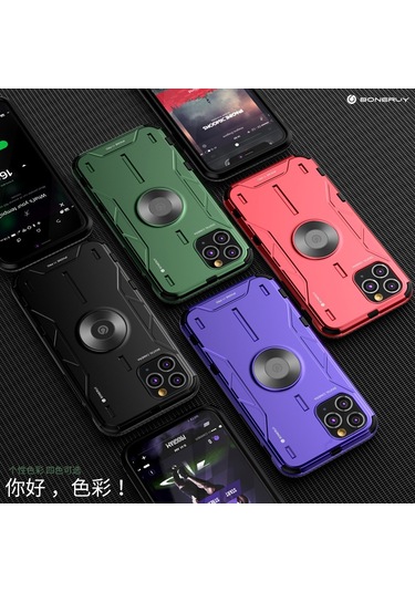 Ximistore9 İpohone Uyumlu 11/xr/x/xs Ve Huawei Nova6 İçin Şok Emici Araç Tutuculu Kılıf -防摔 Koruma Ve Kolaysız Kullanim - Siyah