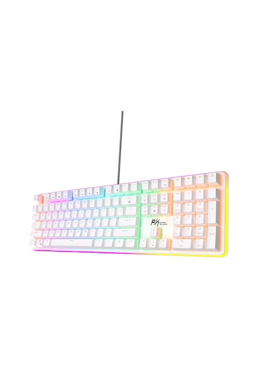 Royal Kludge Rk918 Red Switch Beyaz Pbt Rgb Kablolu Us Gaming Mekanik Klavye