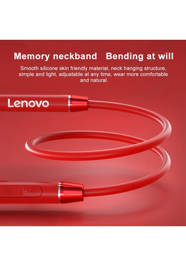 Kangvka Lenovo He05 Kablosuz Spor Bluetooth Kulaklık - Boyun Askılı, Koşu İçin Uygun, Siyah