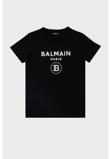 Balmain Çocuk T Shirt 6m8701 Mx030 930bc Siyah