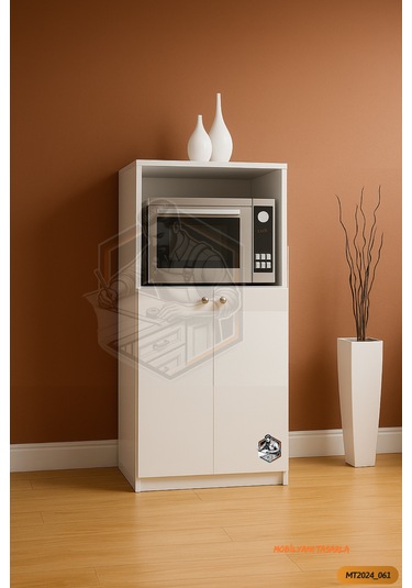 Tamamı Mdf Mini Fırın Dolabı 2 Kapaklı Çok Amaçlı Mutfak Dolabı