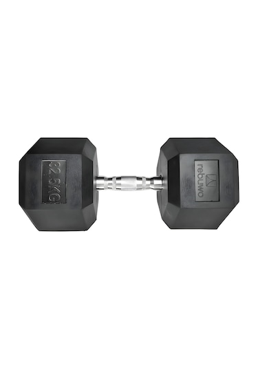 Rebuwo 32.5 KG 1 Adet  Hex Dambıl Kauçuk Altıgen Dambıl Hex Dumbbell