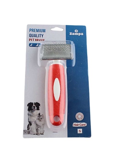 Zampa Köpek Bakım Fırçası S Boy 16 x 6 CM Kırmızı