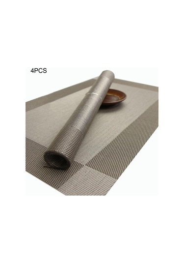 Gümüş & Gri Termal 4 Adet/takım Kaymaz Servis Altlığı Yalıtım Ev Ürün Pedi Yemek Masası Mat Gümüş & Gri