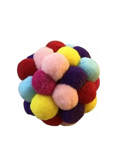 Brt Pet Ponponlu ve Çıngıraklı 7 CM Kedi Oyun Topu Oyuncağı