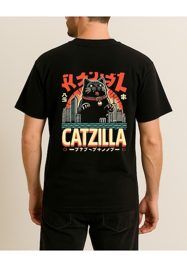 Hugo Boss Catzilla Baskılı T-shirt Siyah