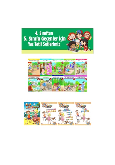 4.sınıftan 5.sınıfa Geçenler İçin Ata Tatilde Seti +10 Lu Hikaye Seti 3