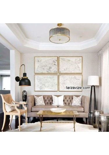 Tarz Avize Tap35 Dekoratif Siyah Retro Modern Duvar Aplik Siyah