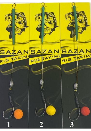 Hazır Yüzen Sazan Rig Takımı Yuvarlak Yüzen Pop-up Vidalı