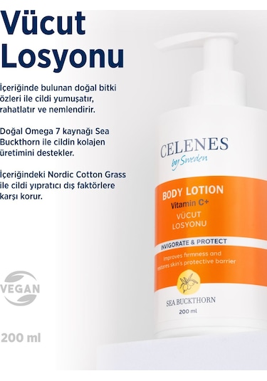 Celenes Vitamin C İçerikli Vücut Losyonu 200 ML