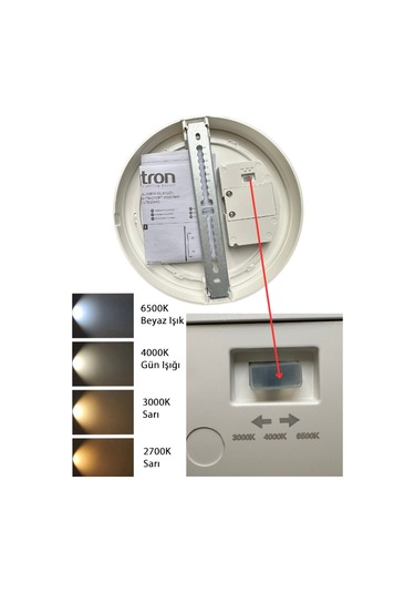 5 Adet Braytron 12w Beyaz, Günışığı, Sarı Işık Ayarlanabilir Dış Mekan Sıva Üstü Led Armatür Beyaz-günışığı-sarı Çok Renkli