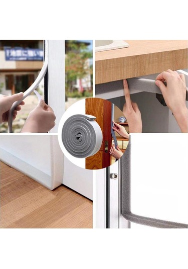 1 Rulo Çok Amaçlı Köpük Sızdırmazlık Şeridi - Kapı Ve Pencereler İçin Ses Ve Toz Geçirmez - Kolay Kurulum 3cm X 2m