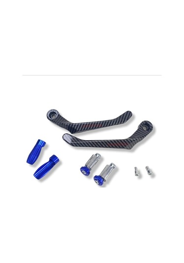 MOTOSİKLET MANET KORUMA ALEMİNYUM (KARBON DESEN) MAVİ