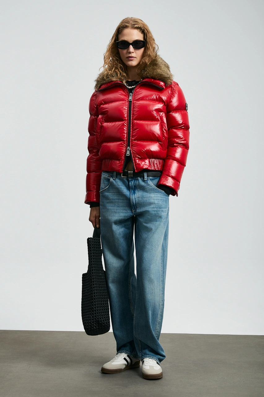 Lufian Daısy Kaz Tüyü Kadın Mont Koyu Kırmızı Koyu Kırmızı 122120041100710 Koyu Kırmızı