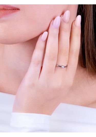 Torgovyj Dom Uvelir Holding 925 Ayar Gümüş Yüzük Mücevher Nişan. 409874729 Gri