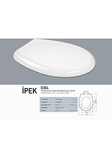 Nkp İpek Thermoplast Yavaş Kapanan Klozet Kapağı - Nkp0304