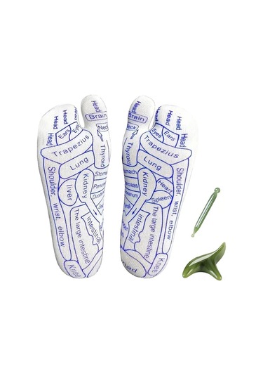 Neevoyu Bayanlar İçin Akupresür Noktalarını Vurgulayan Masaj Çorabı - Reçine Masaj Kalemi Ve Kanat Şekilli Aracıyla Kolay Kullanım Diğer