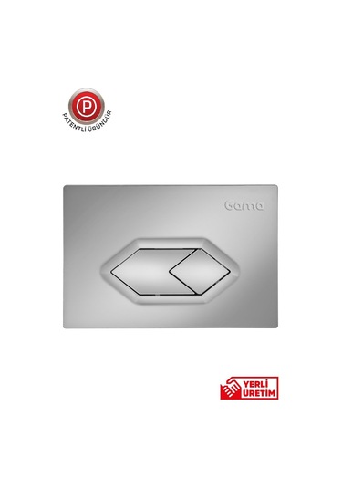 Gama Gömme Rezervuar Çift Bamalı Favori Buton Mat Krom Çok Renkli