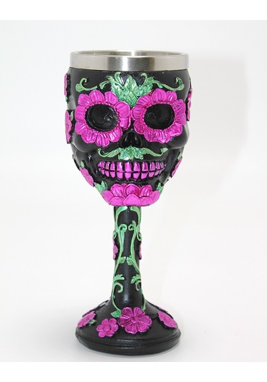 Day Of The Dead Kurukafa Tasarımlı 3d Çelik Kadeh Bardak