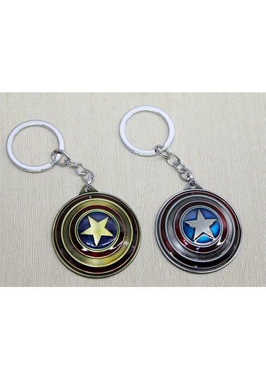 Metal Kaptan Amerika Anahtarlık