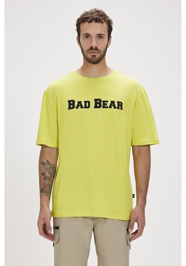 Bad Bear Title Yeşil Logo Baskılı Basic Erkek Tişört-yeşil Yeşil