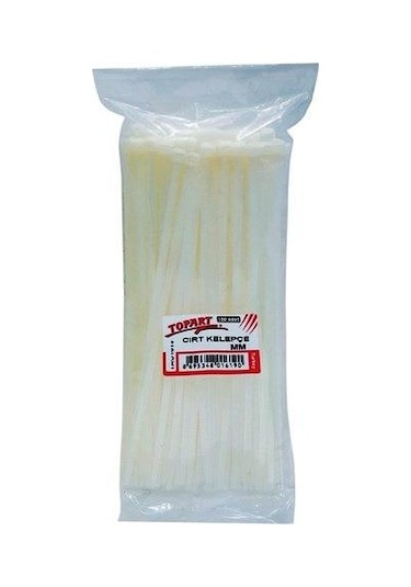 Topart Plastik Cırt Kelepçe Kablo Bağı 100 Adet - 3.6 150Mm