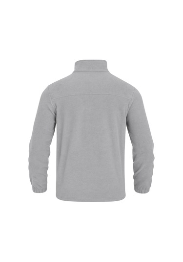 Genıus Store Erkek Polar Bato Yaka Tam Fermuarlı Cepli Polar Bato-polar Gri