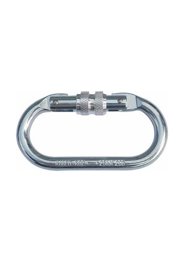 Oval Çelik Karabina Vidalı 25 Kn