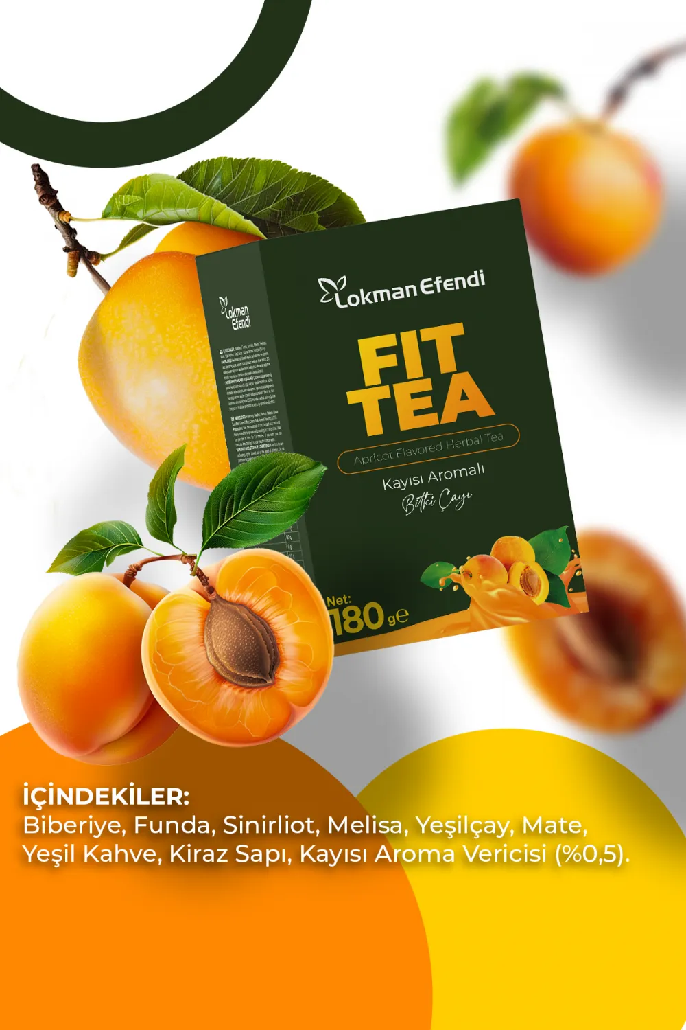Lokman Efendi Kayısılı Form Çayı Fit Tea Bitkisel Karışım Detoks Çayı 180 Gr