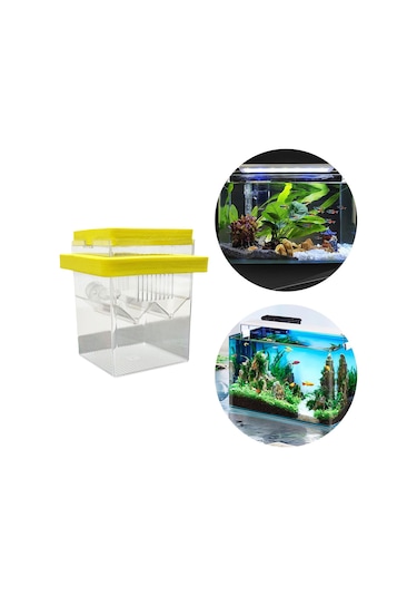 Suntek Yüzen Balık Yetiştirme İzolasyon Kutusu Karides Sarı