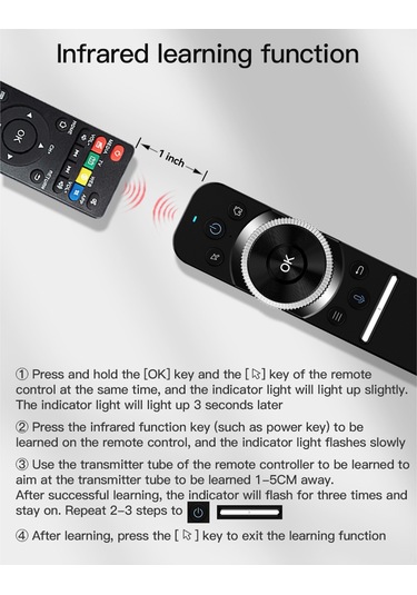 Singree 2.4g Kablosuz Sesli Uzaktan Kumanda - Tv, Projeksiyon Ve Tv Kutusu İçin Ir Öğrenme Özellikli