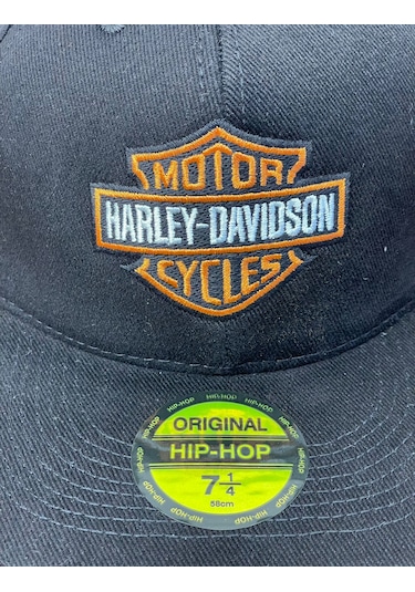 Hamze Harley Davidson Cycles Hip Hop Snapback Rapper Şapka Cap Siyah