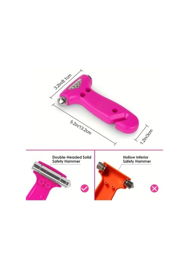 Elmpaly Yeşil Araç Emniyet Çekici Cam Kırıcı Emniyet Kemeri Kesici Acil Kaçış Çekiç