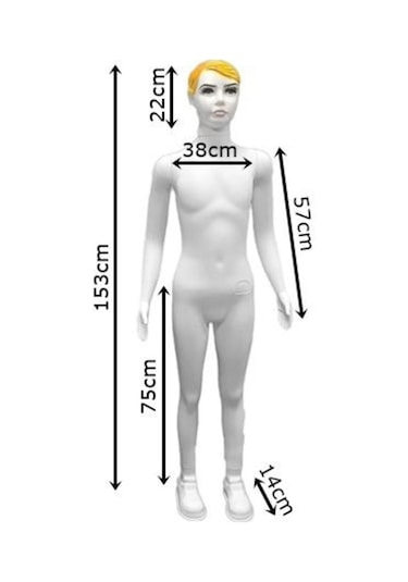 Rafburada Rafburada® Çocuk Manken.Teşhir,Vitrin,Prova Mankeni.Plastik Manke