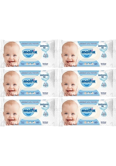 Molfix Islak Havlu Mendil Izotonik Hassas Ciltler 6 Lı Set 60 Yap